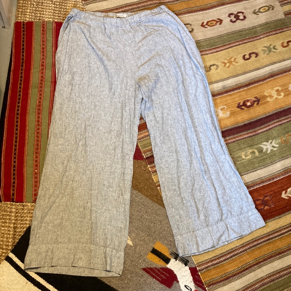 Cut Loose Light Gray Textured Pants